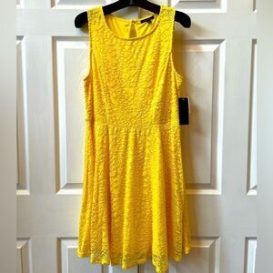 Yellow Lace Sleeveless Dress Size XXL NWT